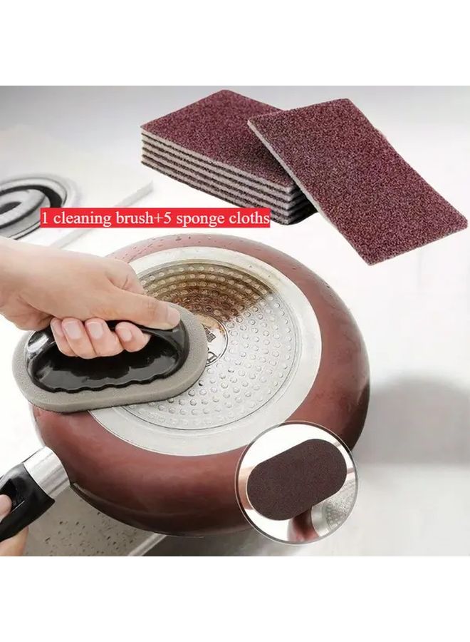 6Pcs Magic Nano Sponge Rust Removal Kitchen Cleaning Cloth Abrasive Wipes - Image 1